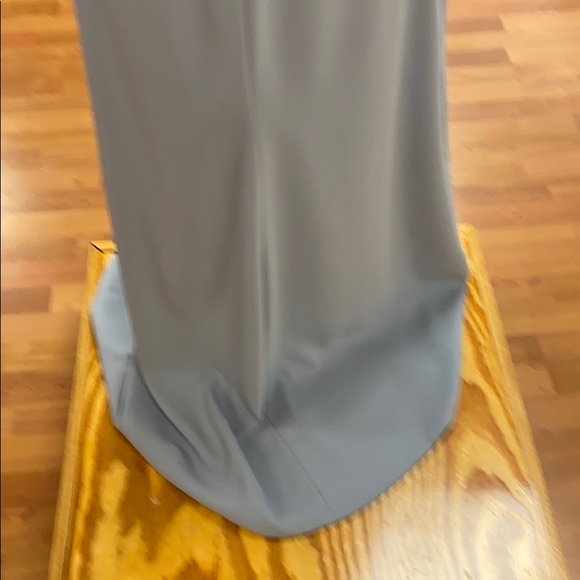 Silver bridesmaid dress with metal neck strap - Picture 6 of 8